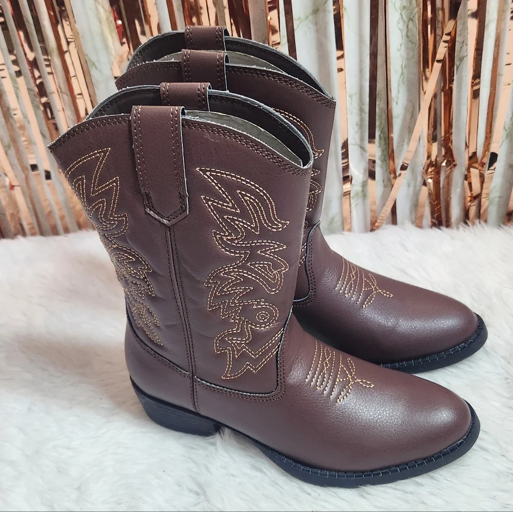 DEER STAGS RANCH Imitation Leather Western Boots